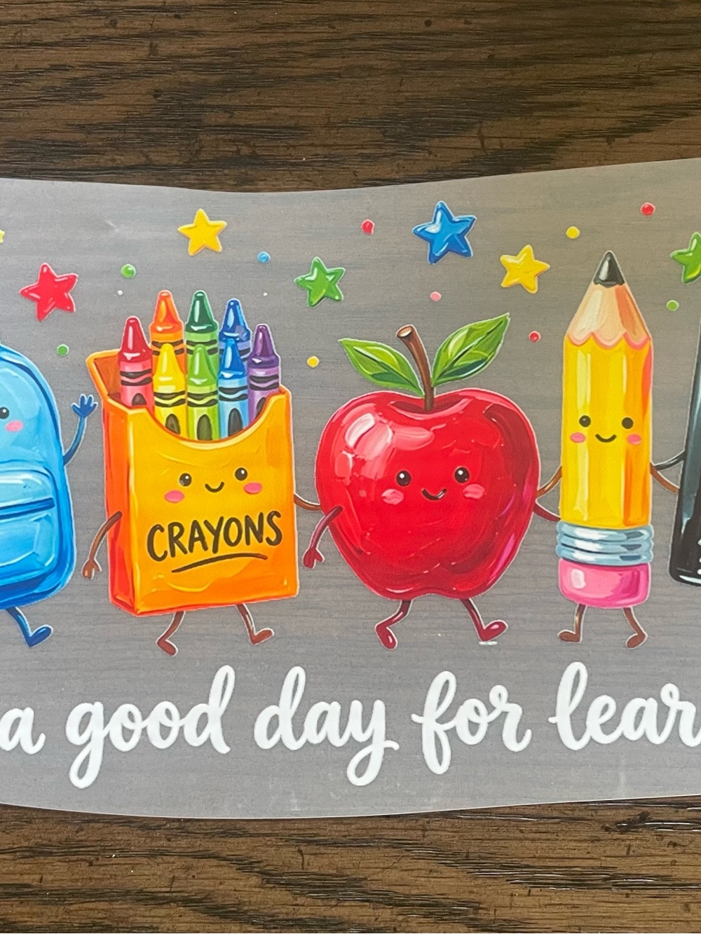 Playful Classroom Crayon & Apple Wall Art - Yellow, Red